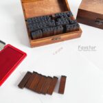 ست 70 عددی مهر چوبی حروف الفبا و اعداد لاتین - Image 9