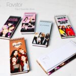 دفترچه یاداشت جلد چوبی باریک طرح Black Pink