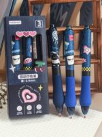 ست 3 عددی روان نویس کلیکی گریپ فومی MOKA طرح قلب و جین کد MK-0432 - Image 6