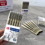 ست 6 عددی روان نویس نوک نمدی حرفه ای JiMiao سری SMOOTH FINE POINT کد 6571 - Image 8