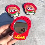 آینه جیبی چوبی دایکات طرح دختر یلدایی - Image 2