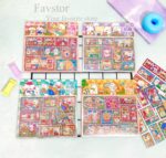 ست 8 عددی شیت استیکر شفاف MIMA طرح حیوانات Rabbit Diary کد MM-8169 - Image 2