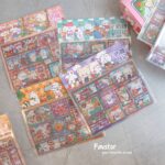 ست 8 عددی شیت استیکر شفاف MIMA طرح حیوانات Rabbit Diary کد MM-8169 - Image 3