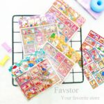 ست 8 عددی شیت استیکر شفاف MIMA طرح حیوانات Rabbit Diary کد MM-8169