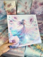 تابلو بوم نقاشی الماسی طرح فرشته و گل سایز 30*30 سری VA