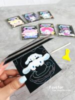 ست دفترچه جادویی اسکرچ نوت و کاردک طرح کرومی و Sanrio کد SSGH-07