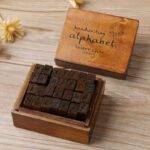 ست 28 عددی مهر چوبی طرح حروف الفبا و اعداد لاتین ANTIQUE STAMP - Image 10