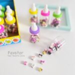 ست 25 عددی مینی پاک کن طرح شیشه شیر کرومی و Sanrio - Image 2
