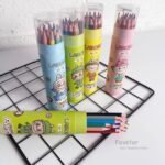 مداد رنگی 18 رنگ استوانه ای تراش دار طرح لابوبو کد 718