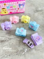 مداد تراش مخزن دار دو تیغه طرح دوربین کرومی و Sanrio کد 669 - Image 2