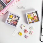 ست 6 عددی استیکر سرامیکی کرومی و Sanrio و باکس وکیوم جادویی کد 0579