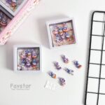 ست 6 عددی استیکر سرامیکی خرگوش بنفش Stella Lou و باکس وکیوم جادویی کد 0579