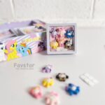 ست 6 عددی استیکر سرامیکی کرومی و Sanrio عروسکی و باکس وکیوم جادویی کد 0579 - Image 3