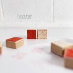 مهر چوبی مربع طرح حاشیه - Image 2
