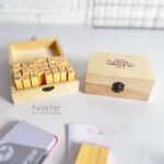 ست 40 عددی مهر چوبی TOTO طرح خرگوش و گربه