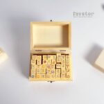 ست 40 عددی مهر چوبی TOTO طرح خرگوش و گربه - Image 3