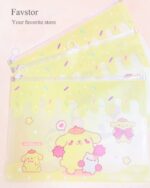 کاور زیپ دار شفاف A4 طرح کرومی و Sanrio کد 1-0023 - Image 4