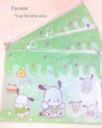 کاور زیپ دار شفاف A4 طرح کرومی و Sanrio کد 1-0023 - Image 5
