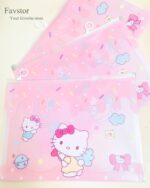 کاور زیپ دار شفاف A4 طرح کرومی و Sanrio کد 1-0023 - Image 6