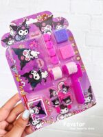 ست 10 تکه مهر غلطکی طرح کرومی و Sanrio و جوهر یدک کد 346