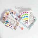 ست 4 عددی کارت رنگ آمیزی آبرنگی و جاسوییچی Aimi طرح انیمیشن کد ZC-TT01