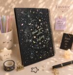 دفتر جلد سخت استیکر دار 100 برگ STUDENT NOTEBOOK هولوگرامی سری گلکسی - Image 4