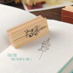 مهر چوبی تک جعبه طرح گل - Image 4