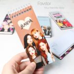 دفترچه یاداشت جلد چوبی باریک طرح Black Pink - Image 2