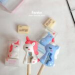 ست پاک کن و مداد تراش سیلیکونی طرح یونیکورن UNICORN BACKGROUND کد 3810 - Image 2