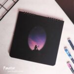 دفتر طراحی سیاهبرگ طرح شب مهتابی - Image 2