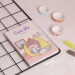 دفترچه سیمی A6 پیتیکو طرح دختر سری cute life کد 217 - Image 8
