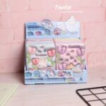 دفترچه جلد ‌پفکی Weibo طرح خرس و خرگوش flowers کد WB-95564-3 - Image 8