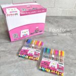 ست 12 عددی روان نویس اکلیلی Zuixua سری Glitter Pen طرح حیوانات کد HG6118-12 - Image 4