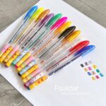 ست 12 عددی روان نویس اکلیلی Zuixua سری Glitter Pen طرح حیوانات کد HG6118-12 - Image 2