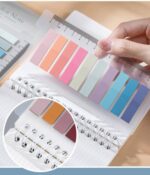 ست 10 رنگ ایندکس استیک نوتی و page marker خط‌ کش دار سری Color Note