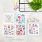 ست 3 عددی شیت استیکر شفاف بند کنفی کوتاه طرح کرومی و Sanrio سری SZ/95 - Image 4