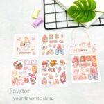 ست 3 عددی شیت استیکر شفاف بند کنفی کوتاه طرح کرومی و Sanrio سری SZ/95 - Image 5
