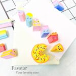 ست 6 عددی پاک کن استوانه ای QIHAO طرح خوراکی FOOD کد QH-8532