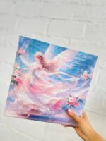 تابلو بوم نقاشی الماسی طرح فرشته و گل سایز 30*30 سری VA - Image 10