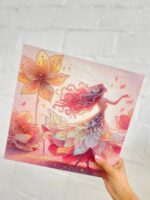 تابلو بوم نقاشی الماسی طرح فرشته و گل سایز 30*30 سری VA - Image 13