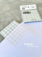 استیک نوت شفاف شاینی 7.5 * 7.5 طرح چهارخونه - Image 5