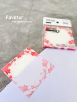 استیک نوت شفاف شاینی 7.5 * 7.5 طرح گل ساکورا - Image 5