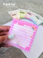 استیک نوت شفاف شاینی 7.5 * 7.5 طرح حیوانات کیوت - Image 2