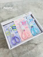 قیچی غلاف دار تیغه فلزی FROG طرح Nice day کد TY-6047 - Image 2