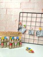 ست 10 عددی گیره چوبی WOODEN CLIP طرح روزهای هفته کد bes086-1066