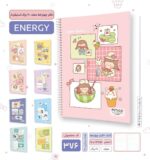دفتر چهار خط زبان مجلد استیکر دار 60 برگ پیتیکو سری energy کد 376 - Image 3