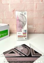 ست 4 تکه خط کش 20 cm، گونیا، نقاله تغییر رنگ دهنده FROG کد TY-1911 - Image 8
