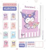 دفتر خط دار مجلد استیکر دار 60 برگ پیتیکو سری کرومی و Sanrio کد 325 - Image 2
