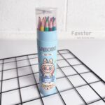مداد رنگی 18 رنگ استوانه ای تراش دار طرح لابوبو کد 718 - Image 6