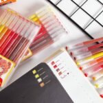 ست 9 عددی روان نویس مون لایت طیفی Languo طرح انیمه سری REDDISH YELLOW کد K0559 - Image 5